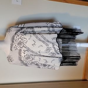 Black and Cream Top with tassle